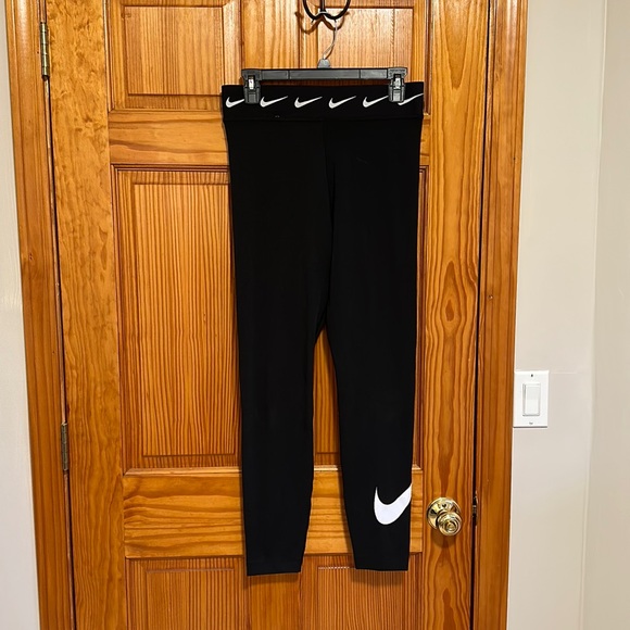 Nike Pants & Jumpsuits Full Length Black Nike Leggings With White
